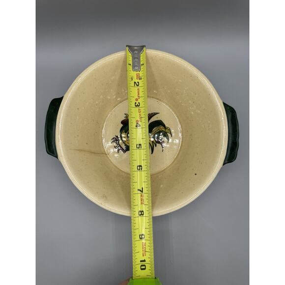 Poppytrail by Metlox "Rooster" 8" Round Vegetable Bowl Tab Handles READ - Picture 6 of 7